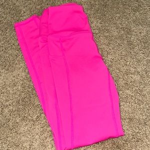 pink leggings with pockets size xsmall